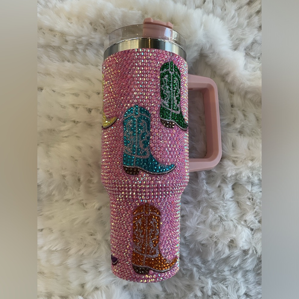 40oz bling tumbler